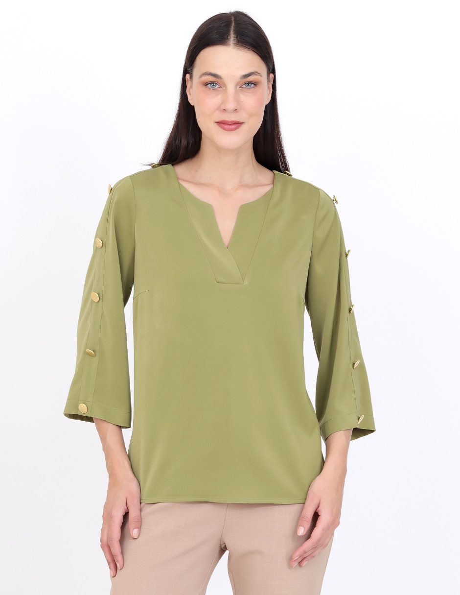 Blusa manga 3/4 para mujer Blusa manga 3/4 para mujer