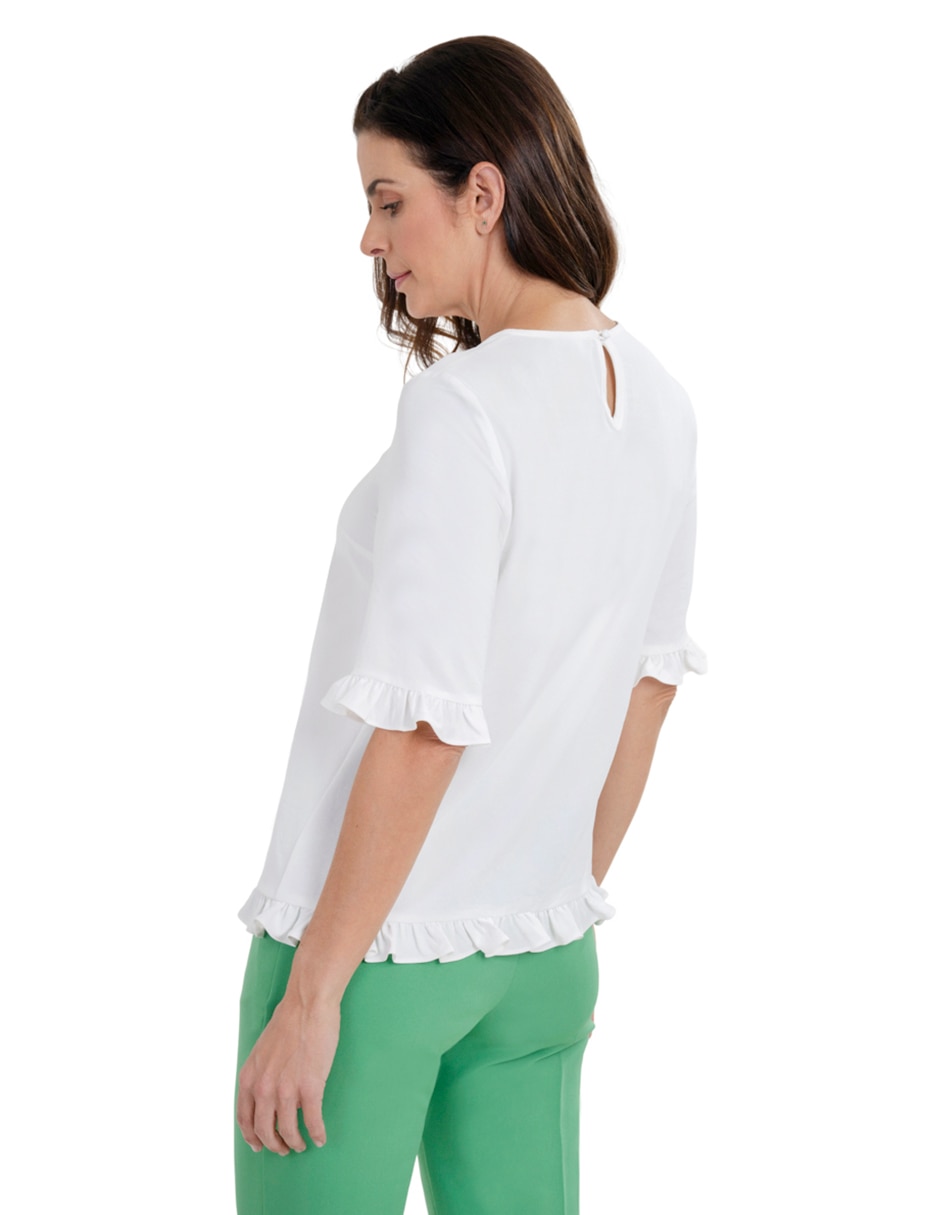 Blusa manga corta para mujer 3