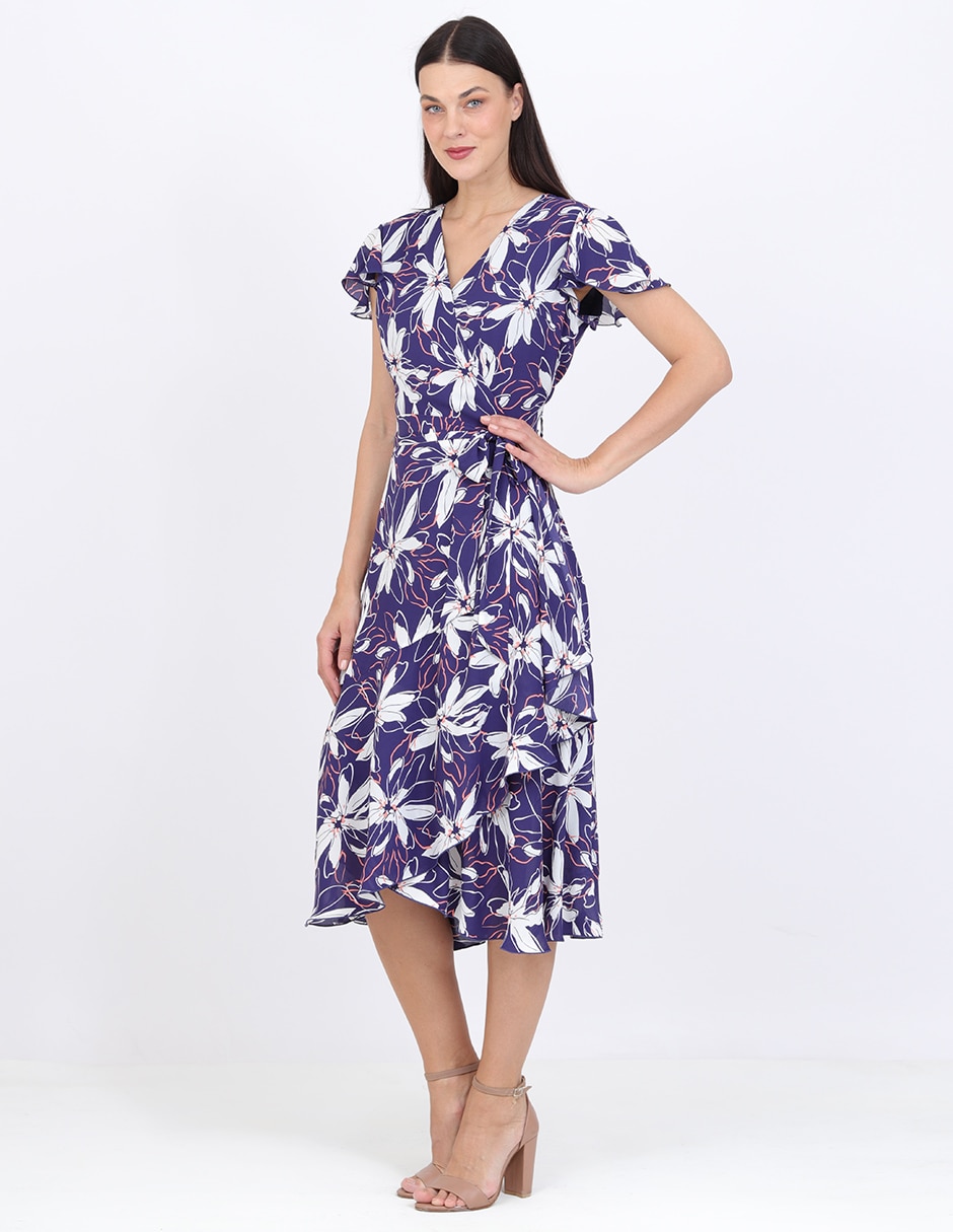Vestido midi casual duplan grupo lezama para mujer