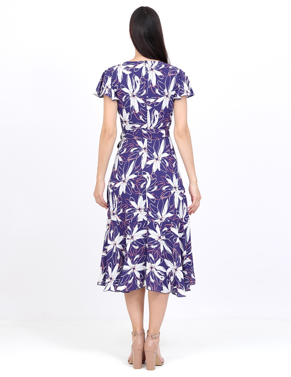 Vestido midi casual duplan grupo lezama para mujer