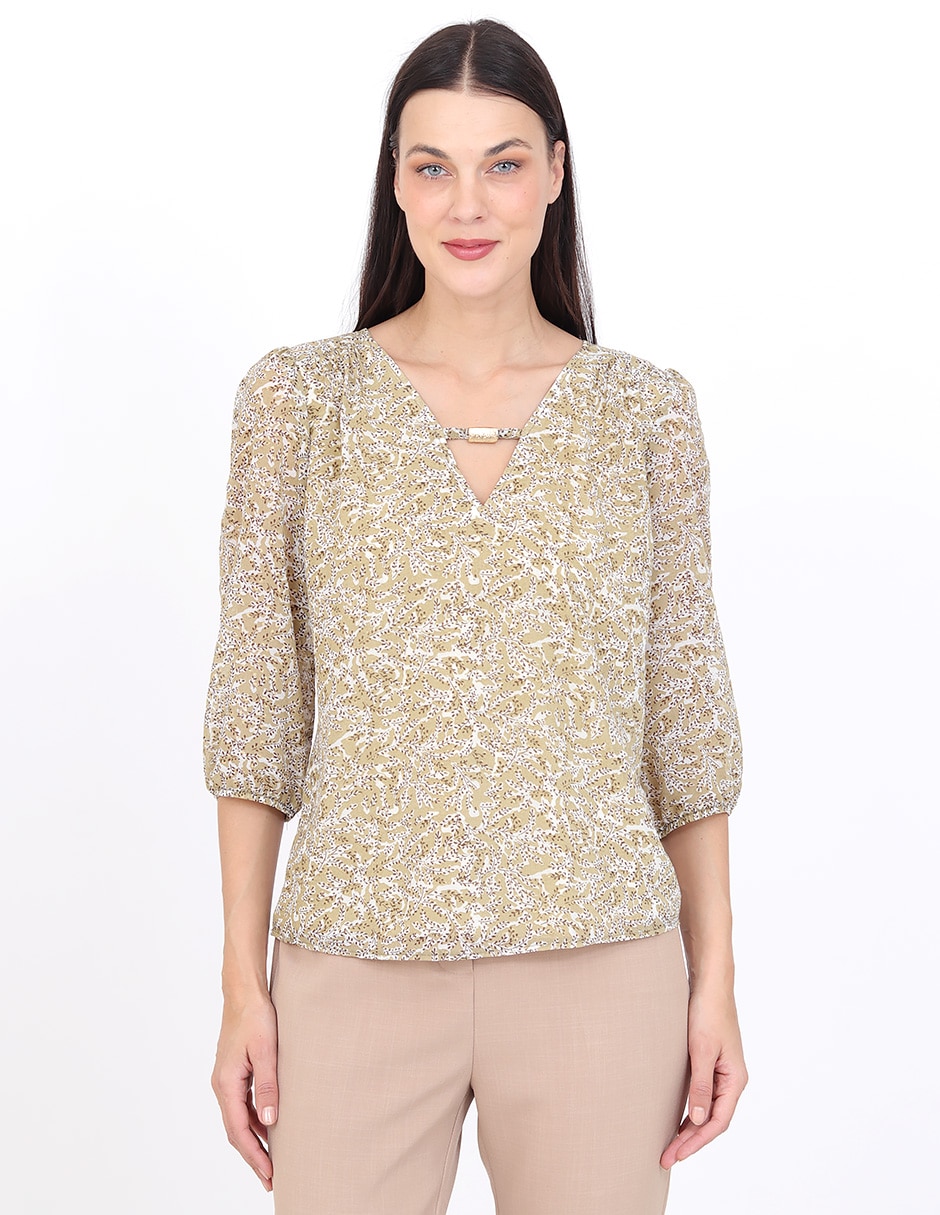 Blusa manga 3/4 para mujer Blusa manga 3/4 para mujer