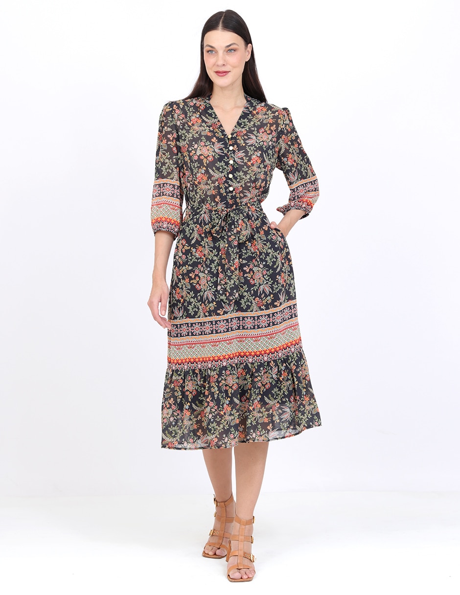 Vestido midi formal para mujer