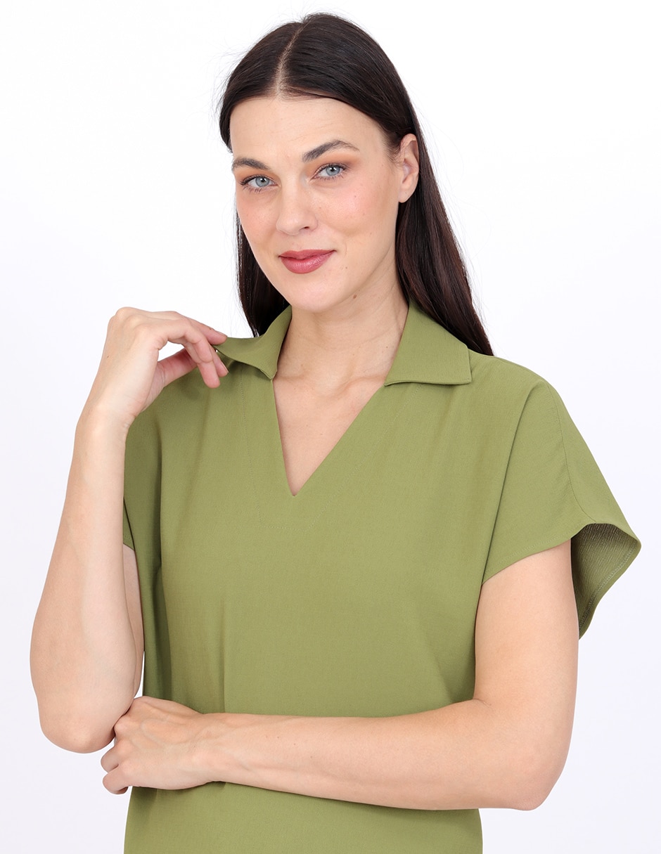 Blusa manga corta para mujer 4