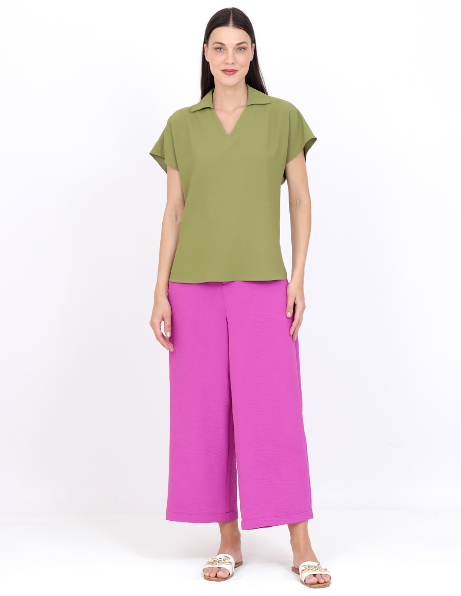 Blusa manga corta para mujer 5
