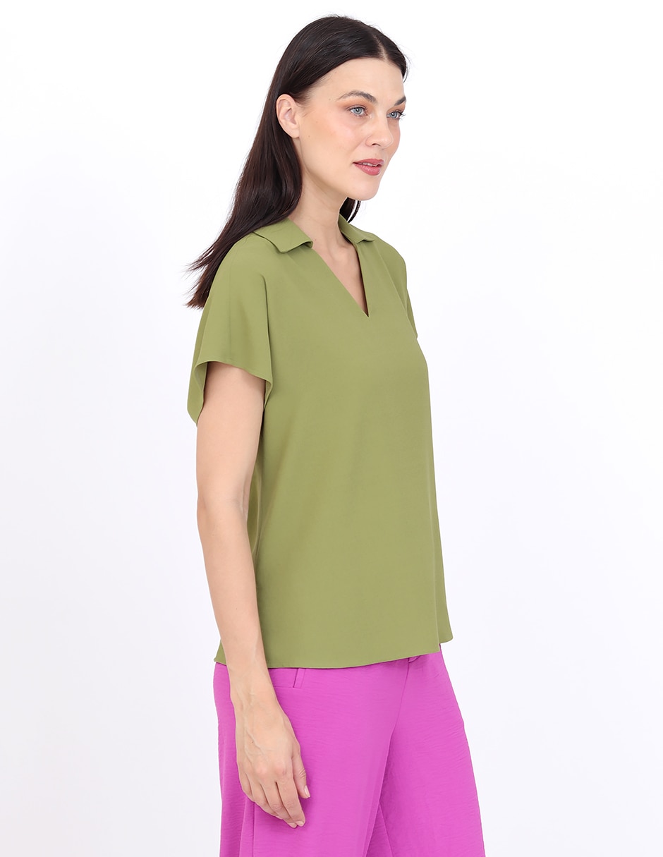 Blusa manga corta para mujer 6