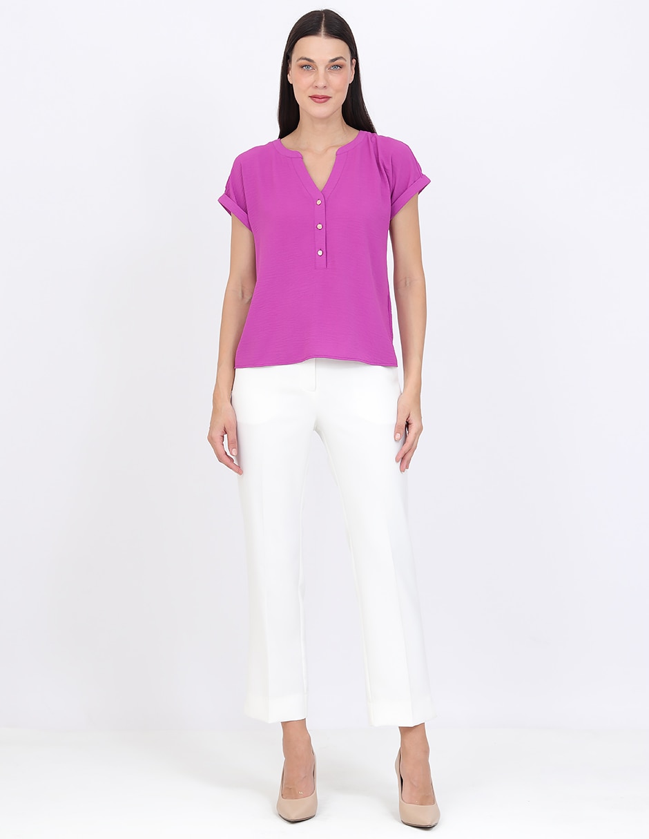 Blusa manga corta para mujer 2