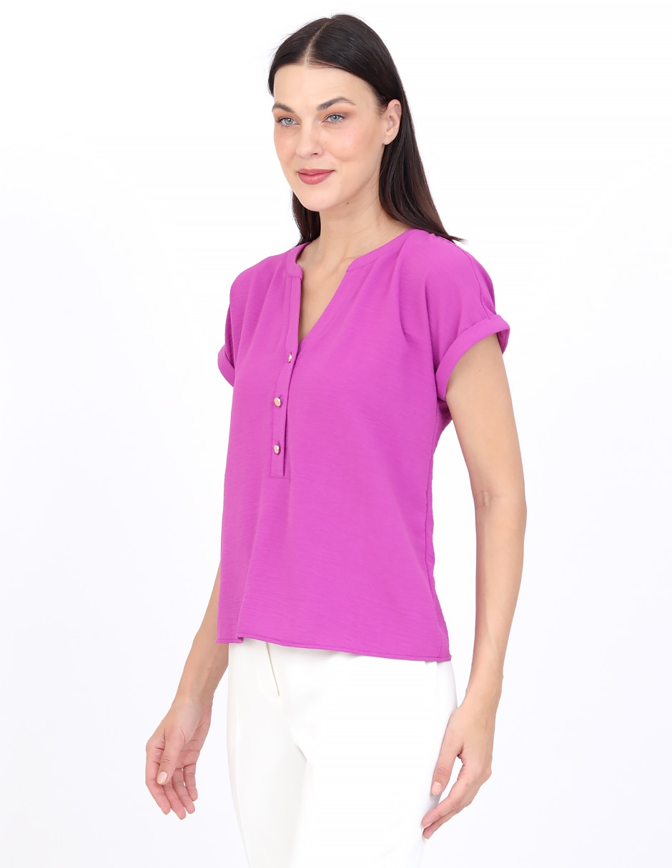 Blusa manga corta para mujer 4