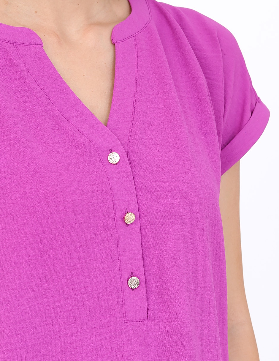Blusa manga corta para mujer 5
