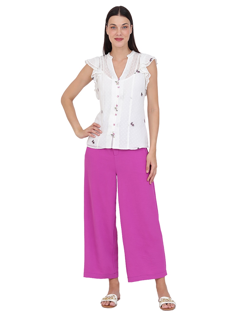 Blusa manga corta para mujer 4