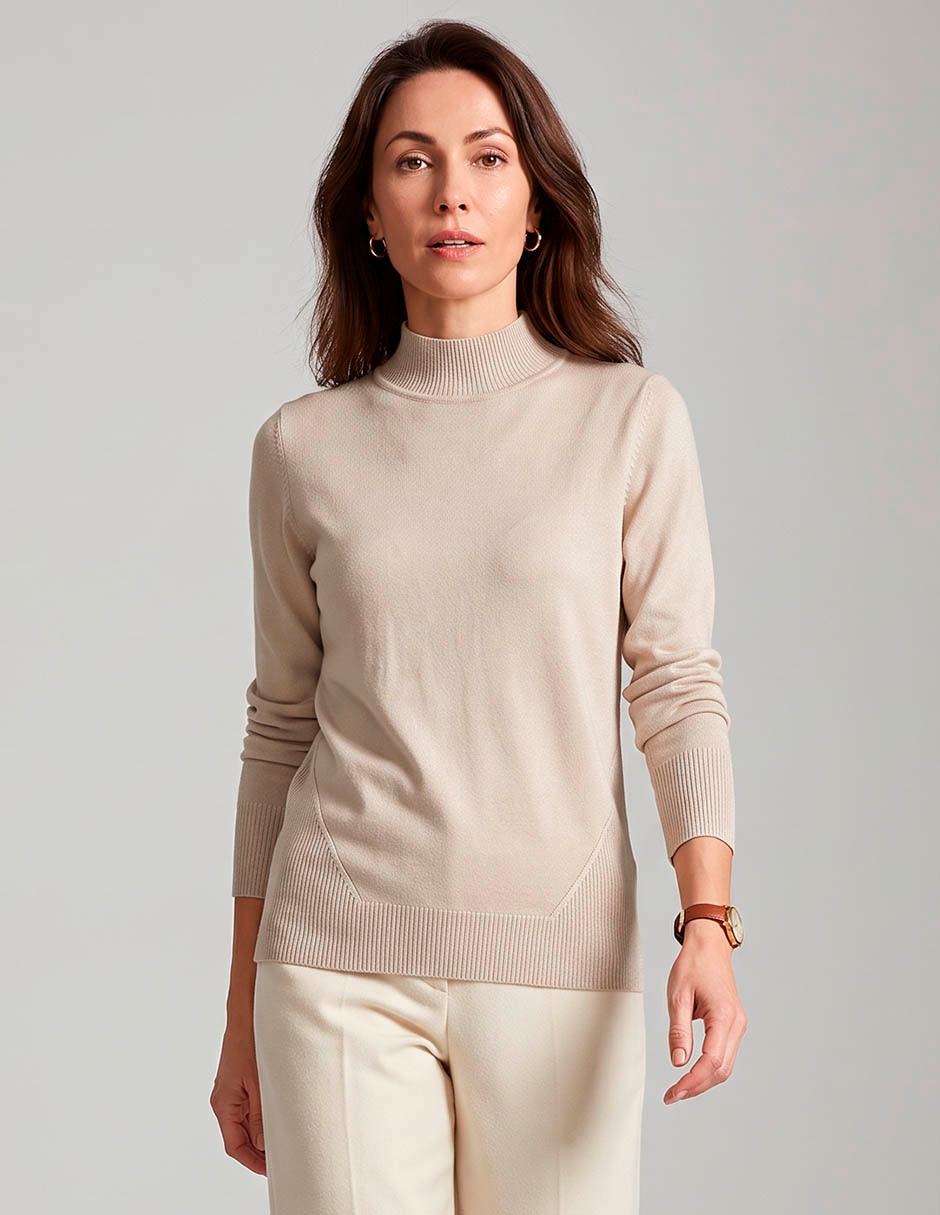 Suéter cuello alto para mujer