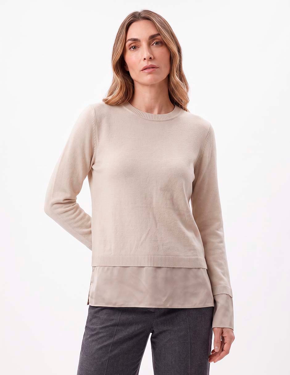 Suéter cuello redondo para mujer Suéter cuello redondo para mujer