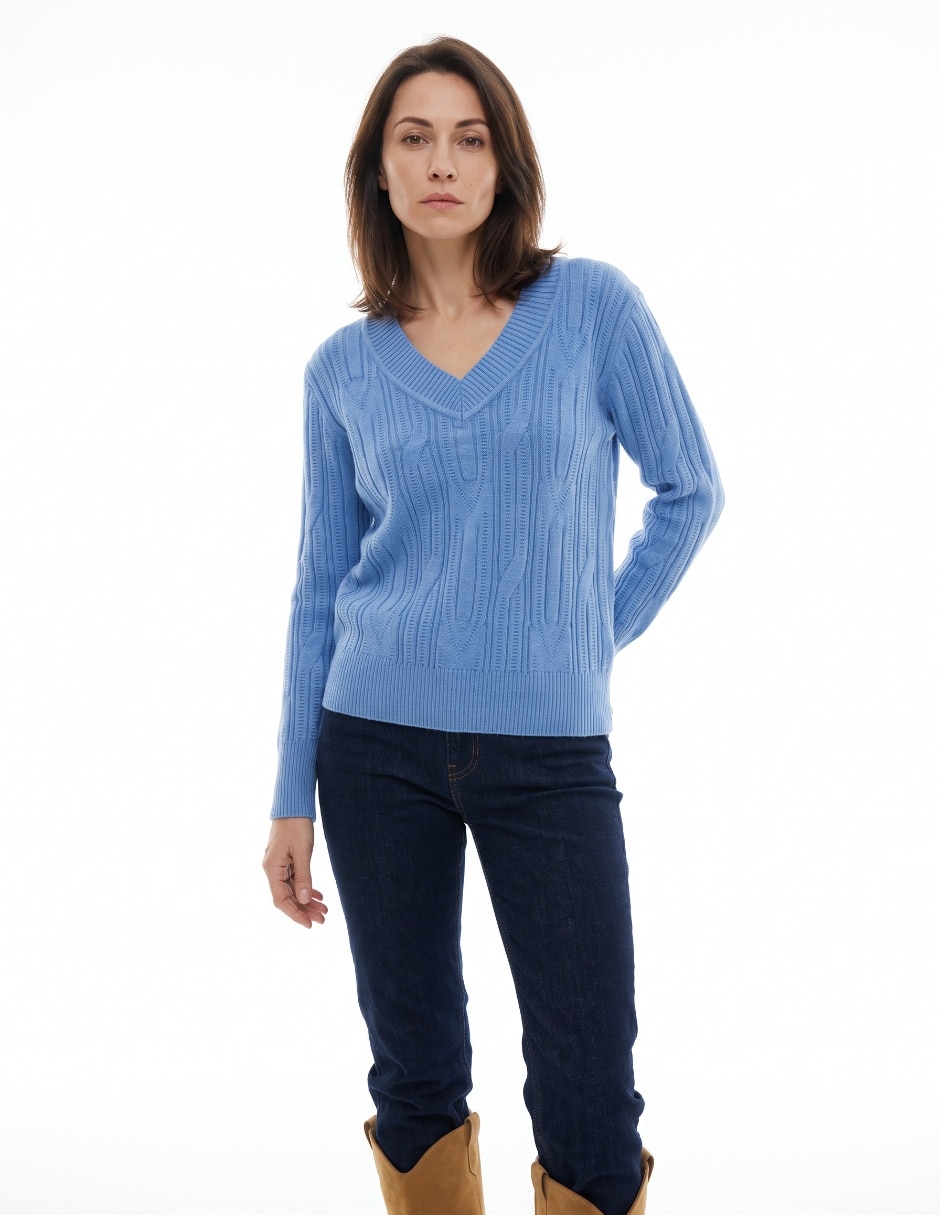 Suéter cuello v para mujer Suéter cuello v para mujer