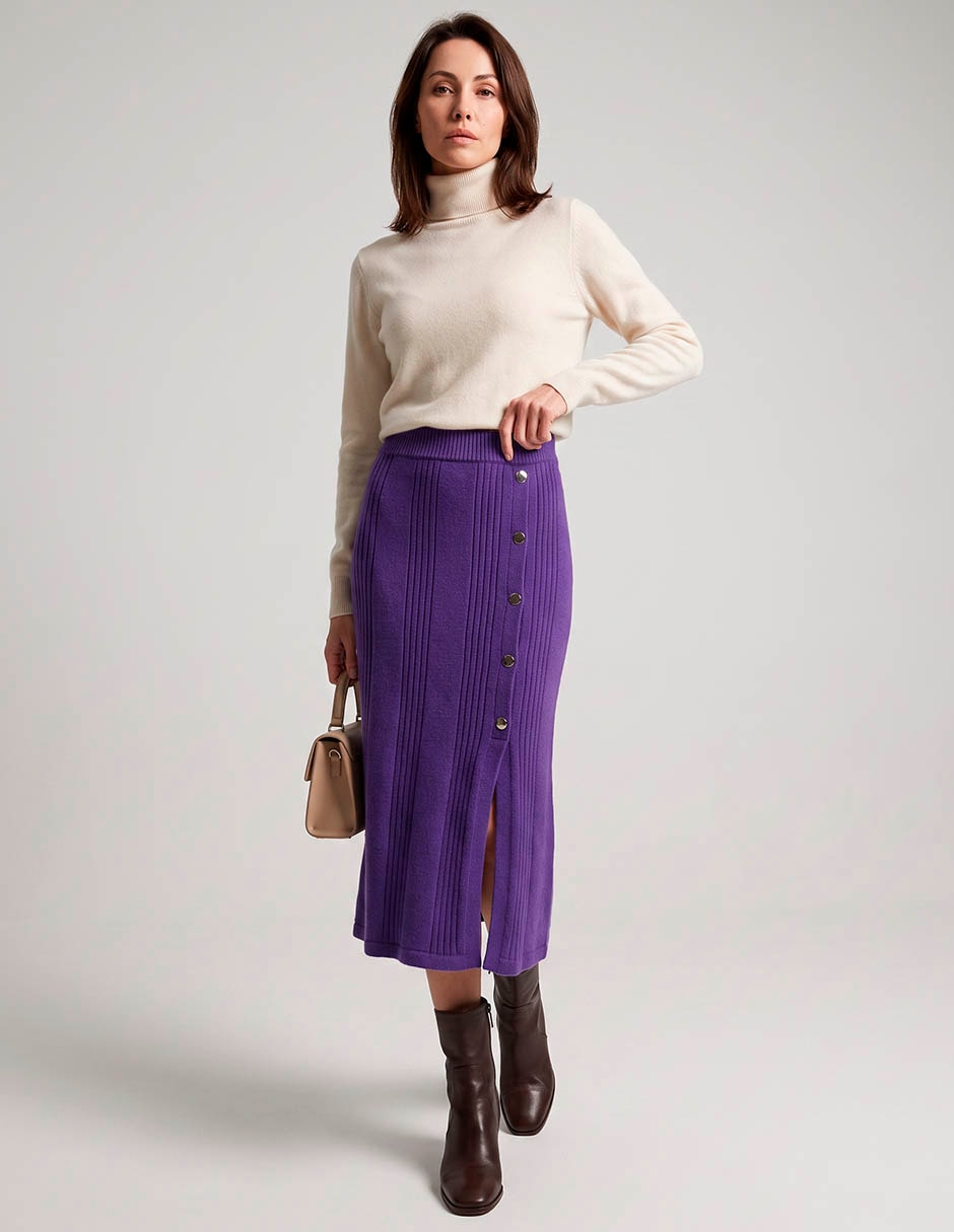 Falda crop a la cintura Falda crop a la cintura