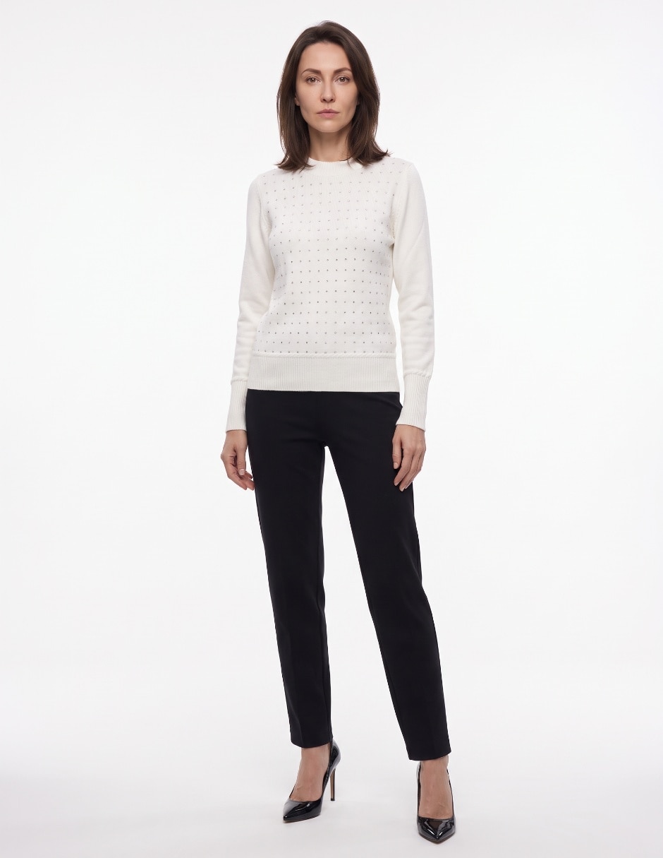Suéter cuello redondo para mujer 3