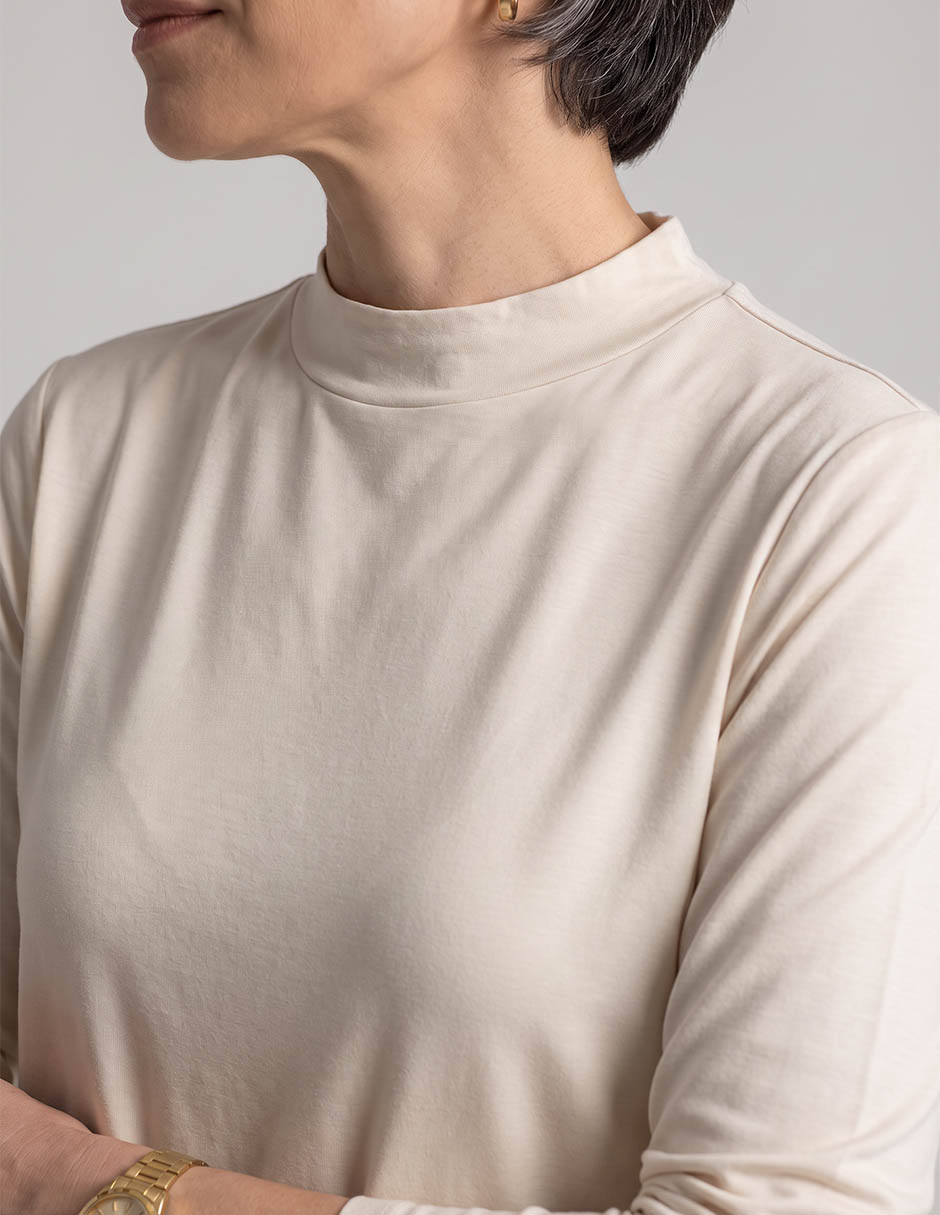 Playera manga larga cuello redondo mujer 3