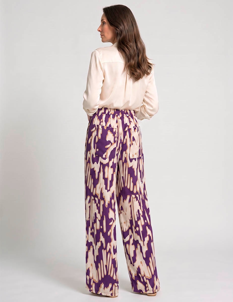 Pantalón relaxed palazzo para mujer 2