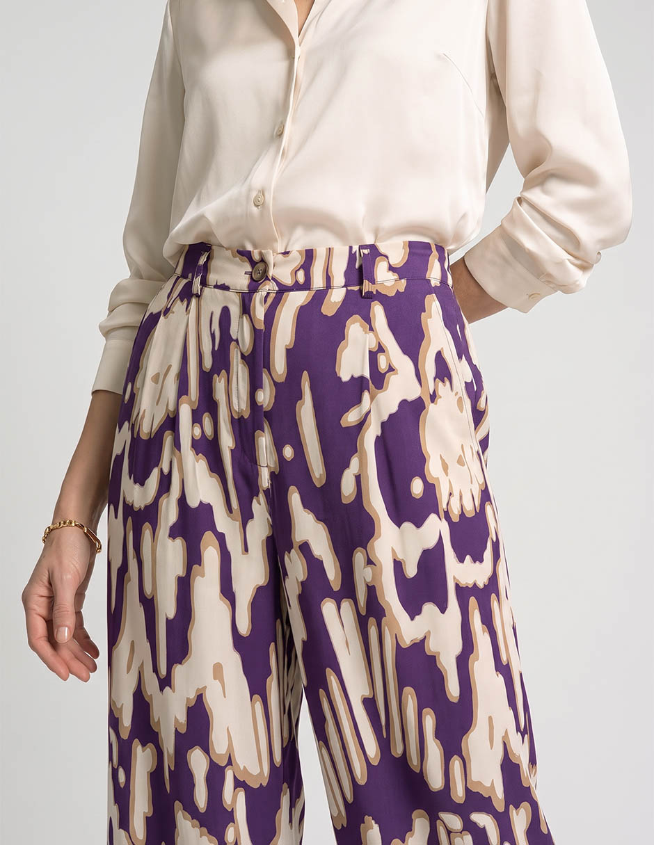 Pantalón relaxed palazzo para mujer 3