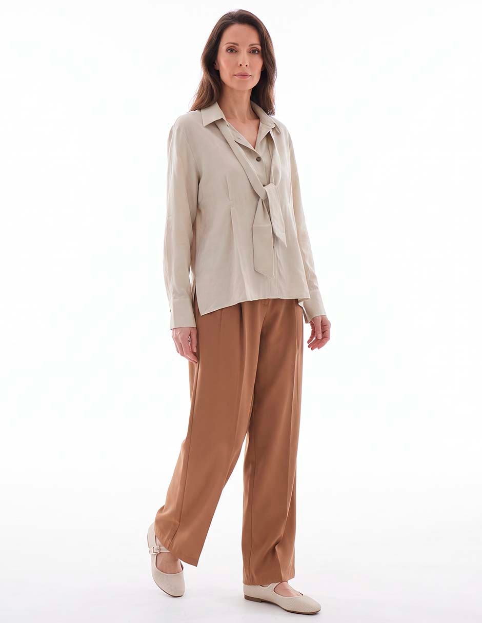 Blusa camisera manga larga para mujer 3