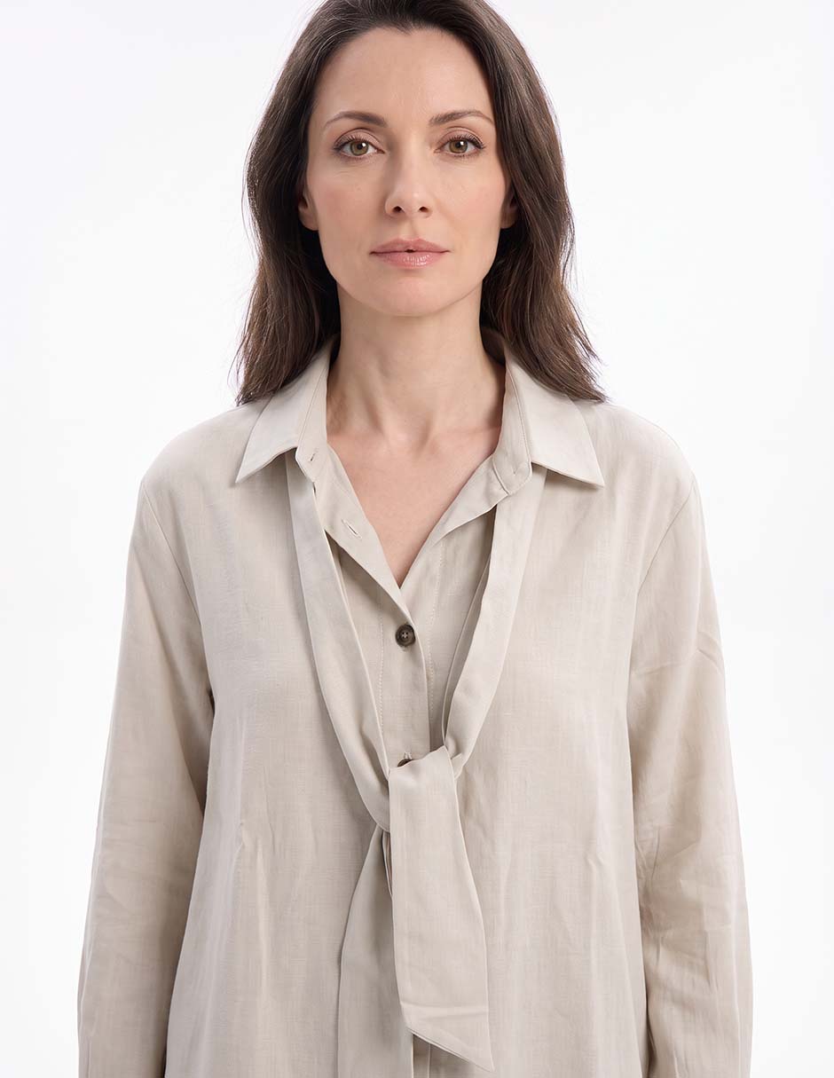 Blusa camisera manga larga para mujer 2
