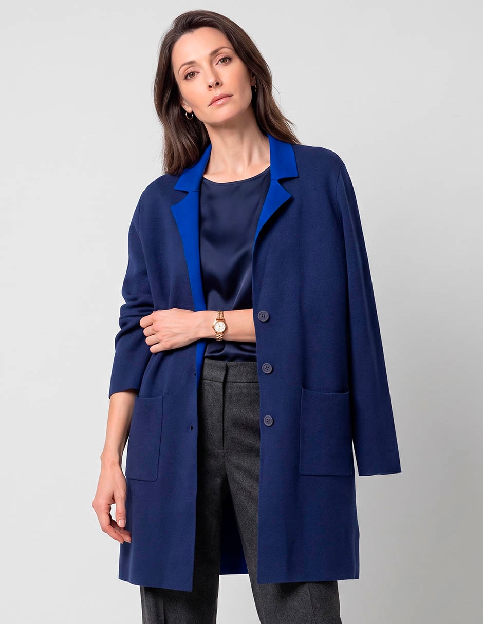 Suéter cuello solapa para mujer
