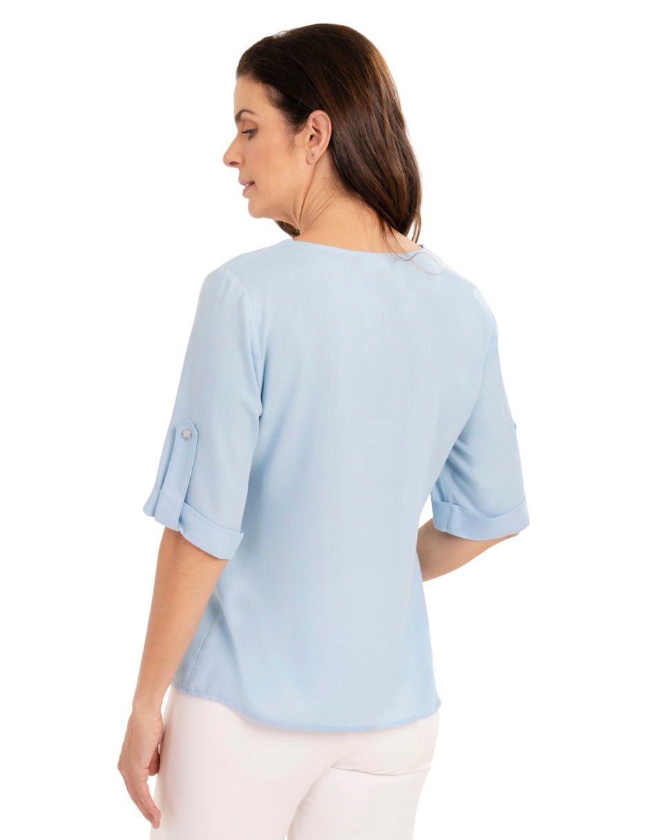 Blusa manga corta para mujer 3