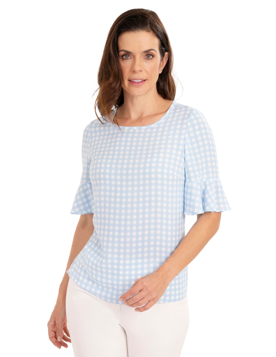 Blusa manga corta para mujer