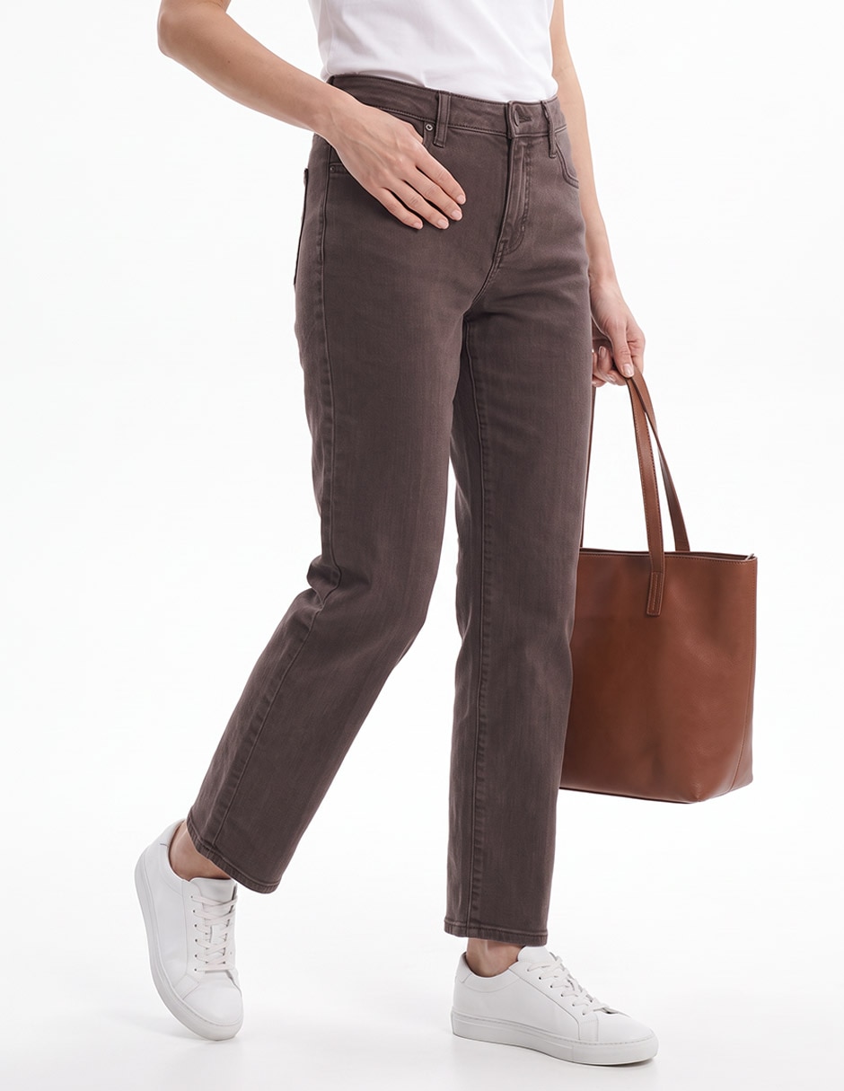 Jeans regular corte cintura para mujer Jeans regular corte cintura para mujer