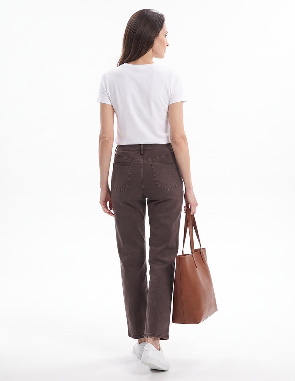 Jeans regular corte cintura para mujer 4