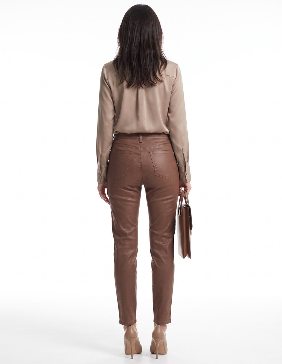 Jeans skinny corte cintura para mujer 3
