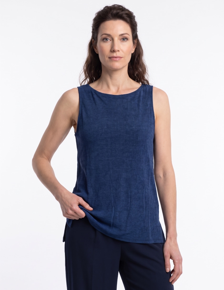 Top cuello redondo tirante ancho