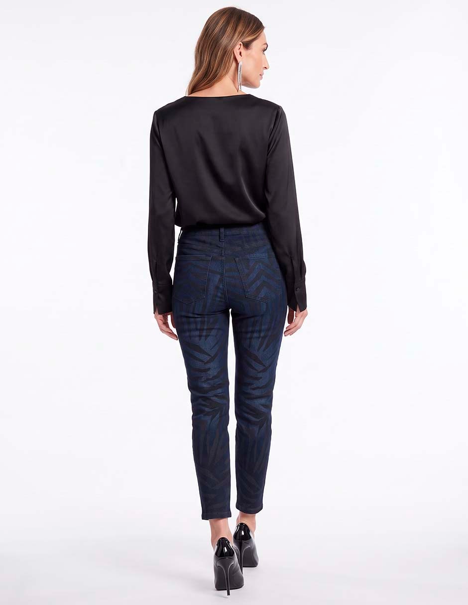Jeans skinny corte cintura para mujer 4