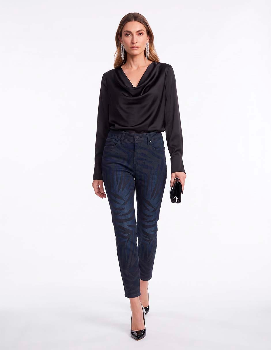 Jeans skinny corte cintura para mujer 3