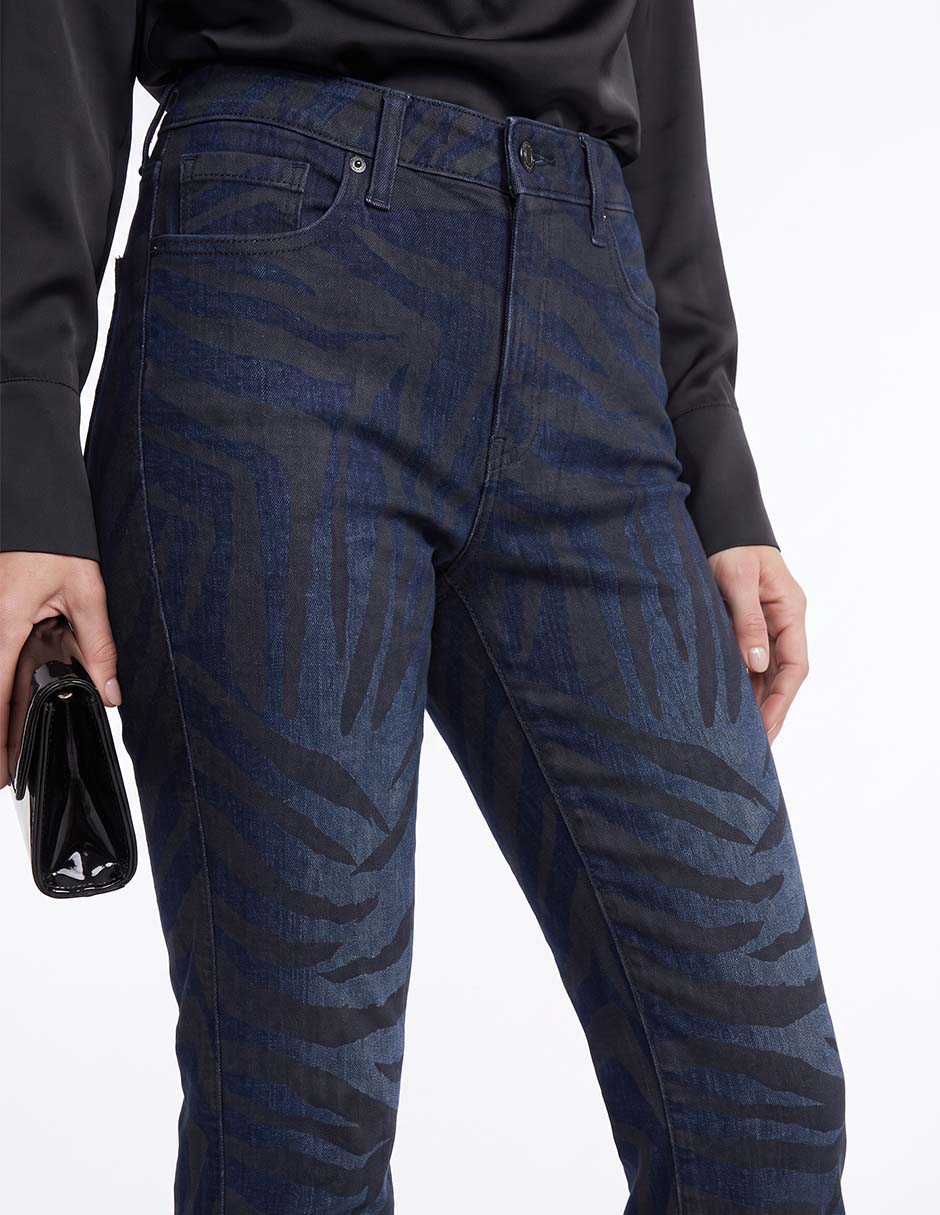 Jeans skinny corte cintura para mujer 2