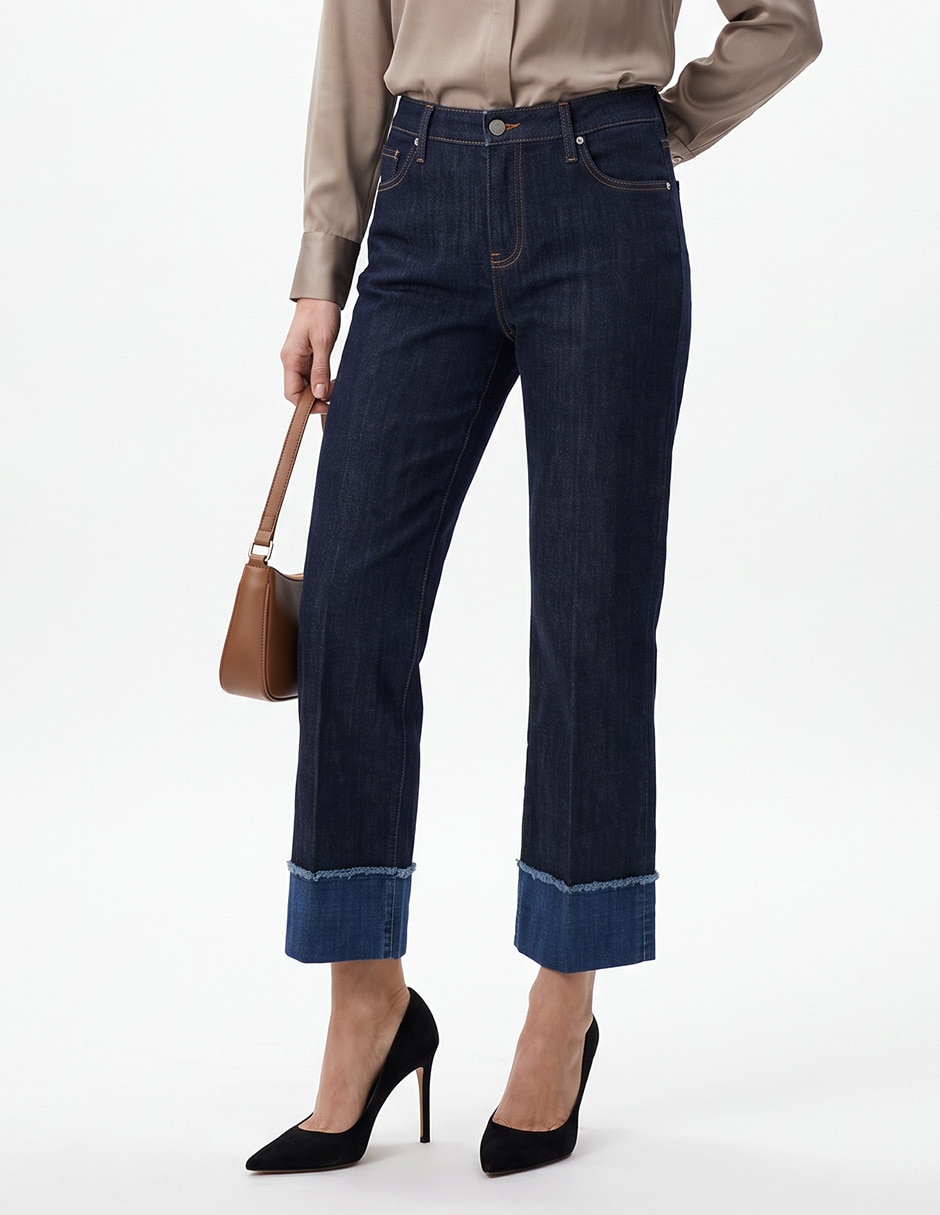 Jeans regular corte cintura para mujer Jeans regular corte cintura para mujer