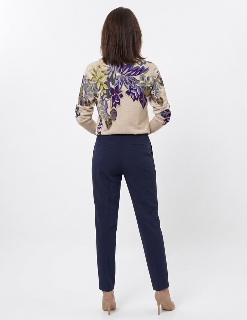 Suéter cuello V para mujer 4