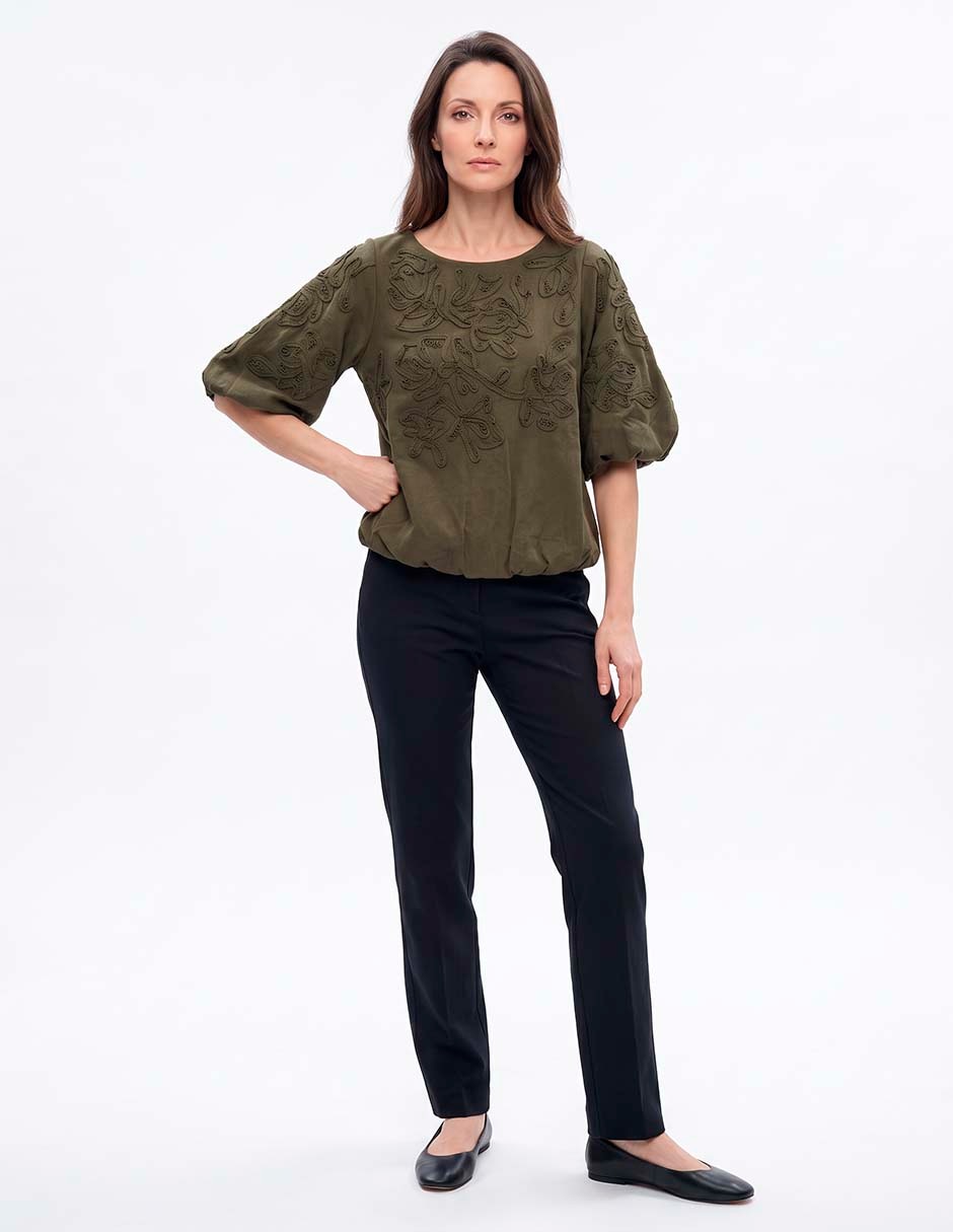 Blusa manga al codo para mujer 4