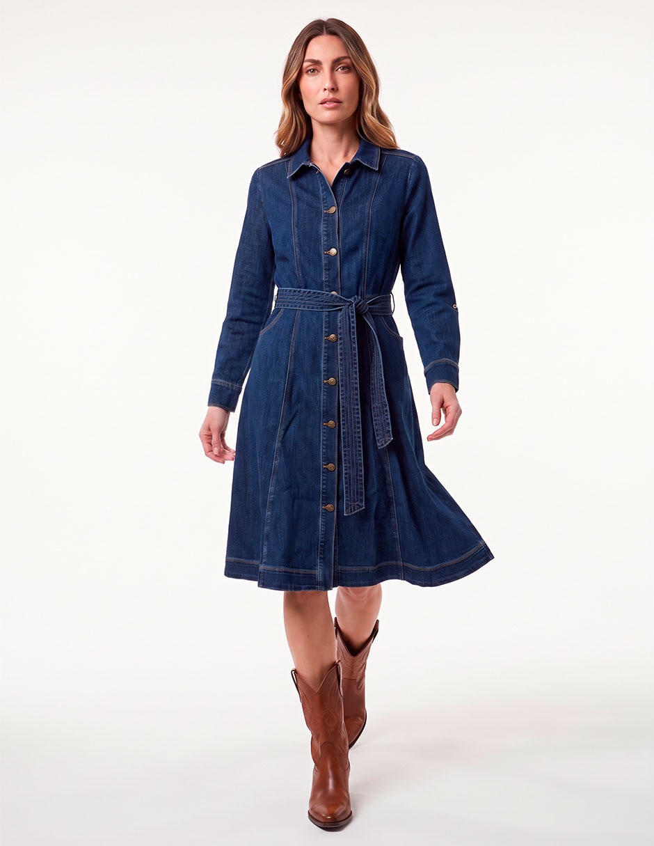 Vestido a la rodilla casual para mujer