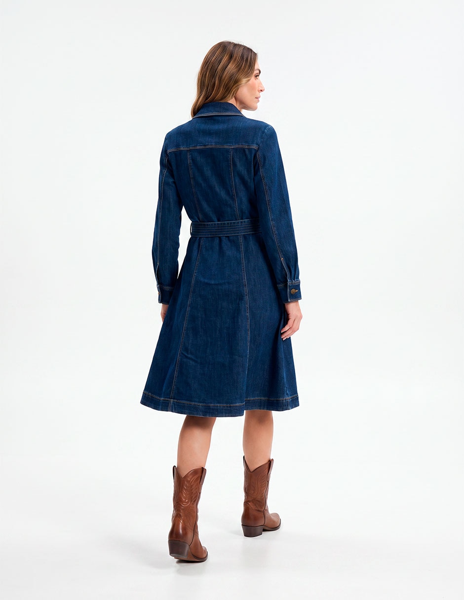 Vestido a la rodilla casual para mujer