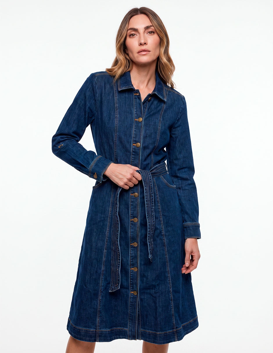 Vestido a la rodilla casual para mujer