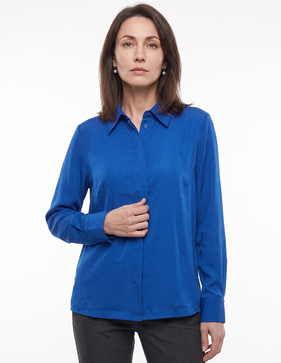 Blusa camisera manga larga para mujer Blusa camisera manga larga para mujer