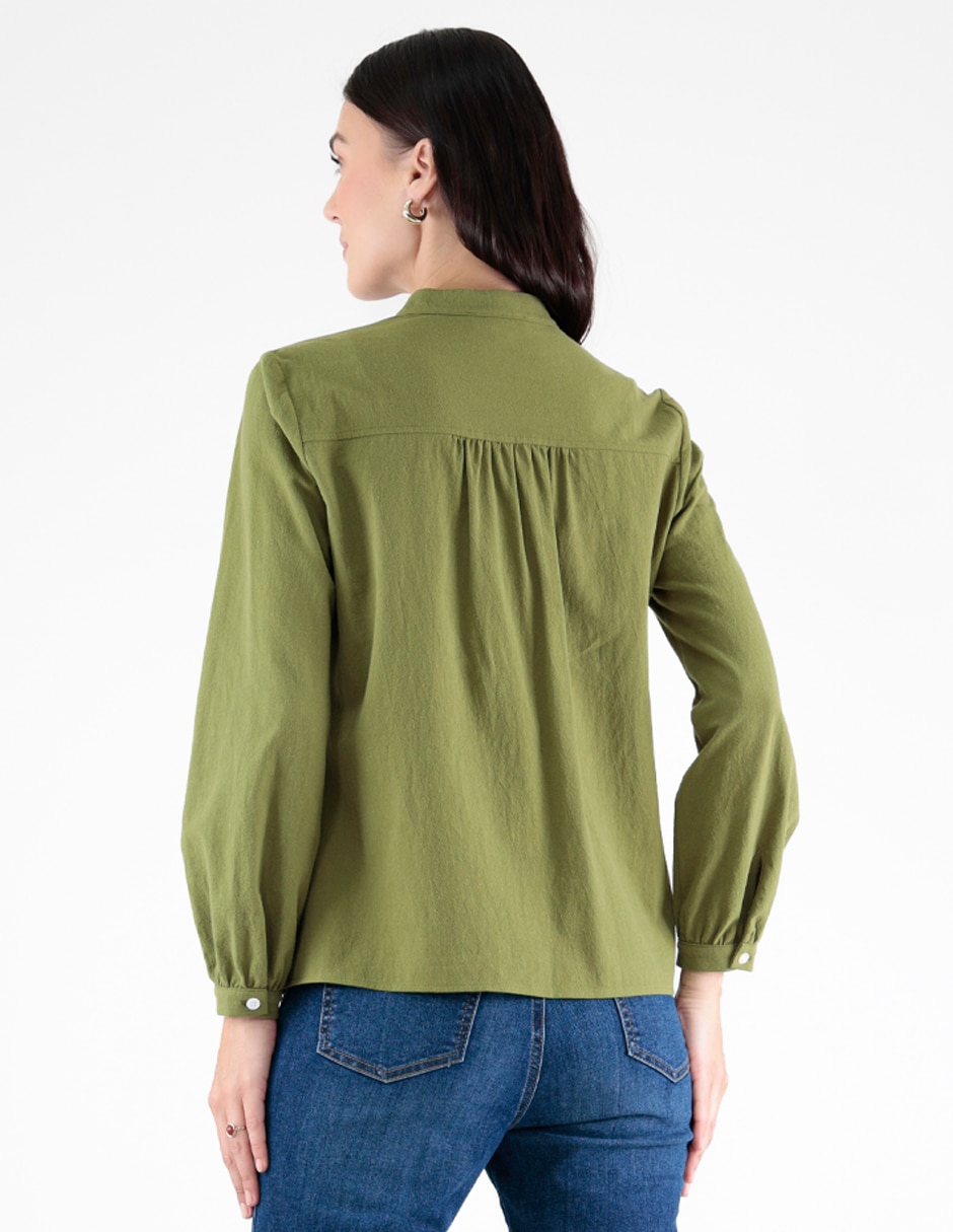 Blusa manga larga para mujer 4