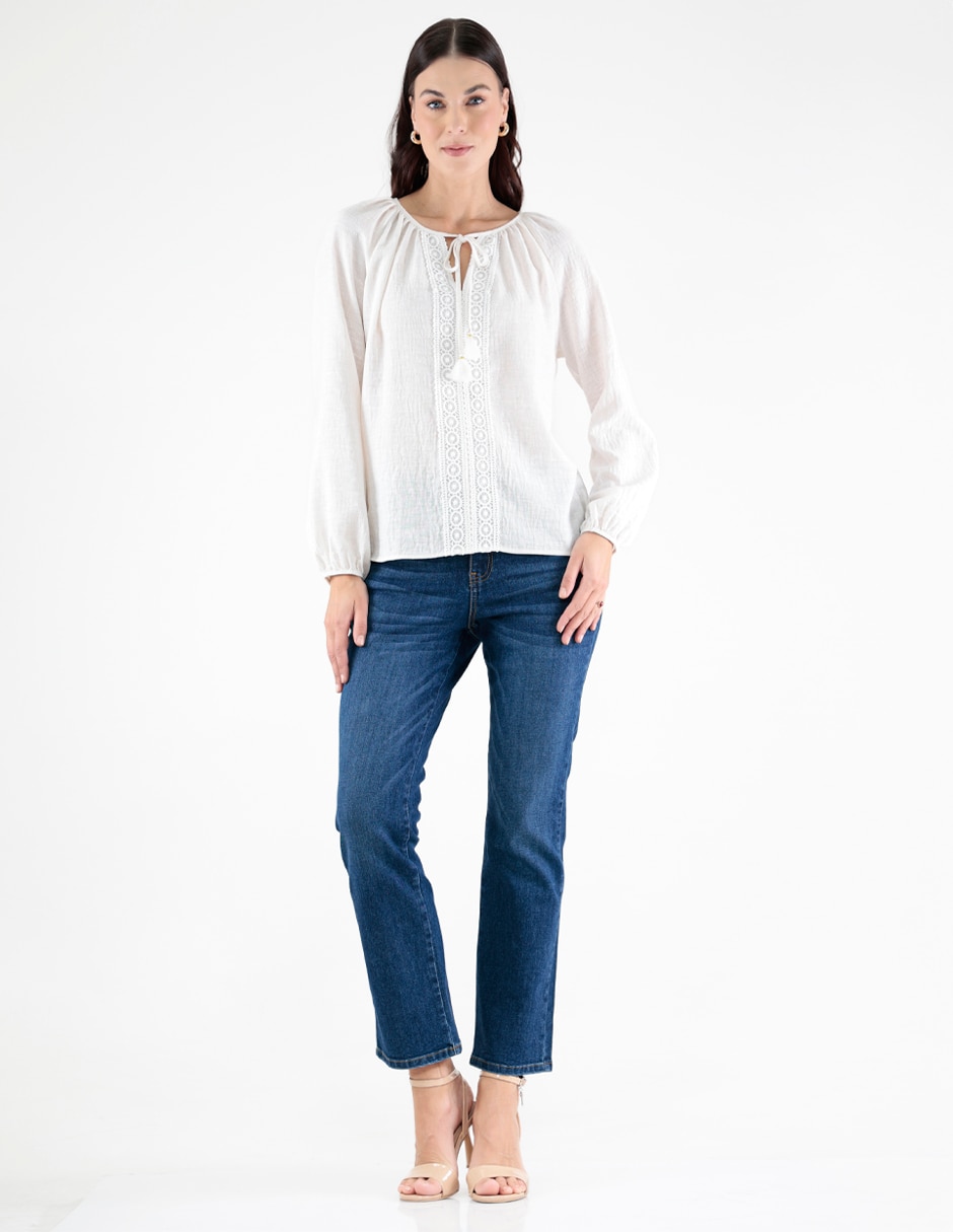 Blusa manga larga para mujer 4