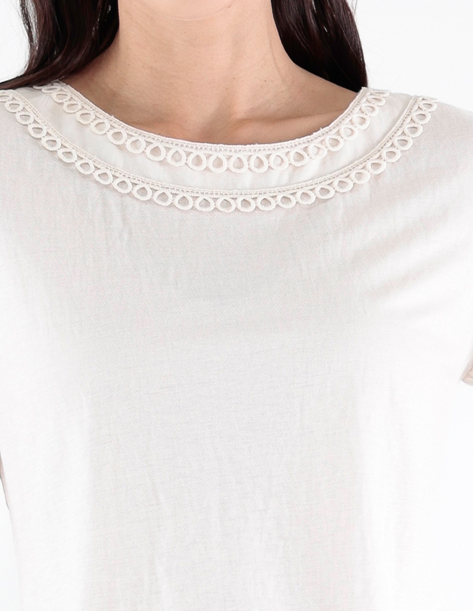 Blusa manga corta para mujer 4