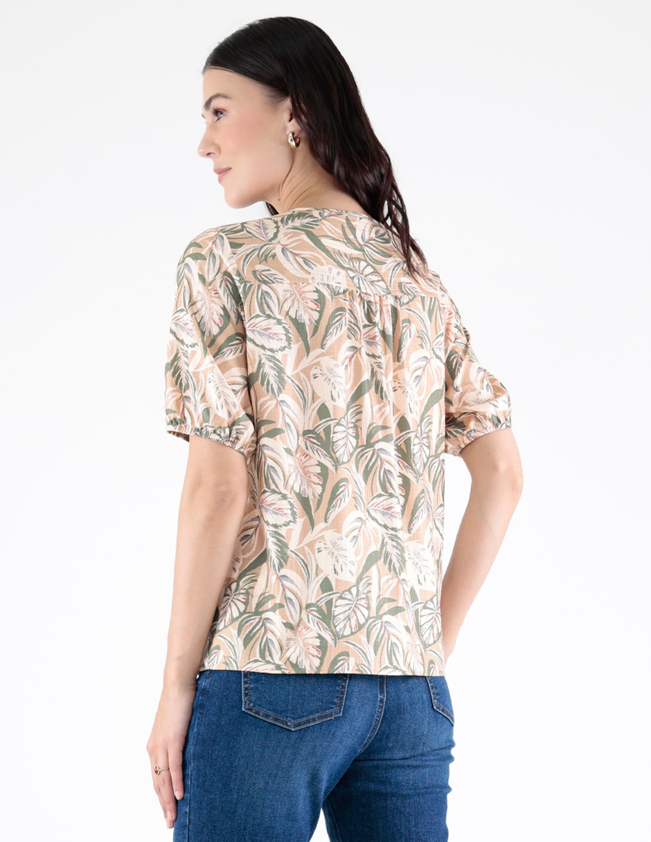 Blusa manga corta para mujer 4