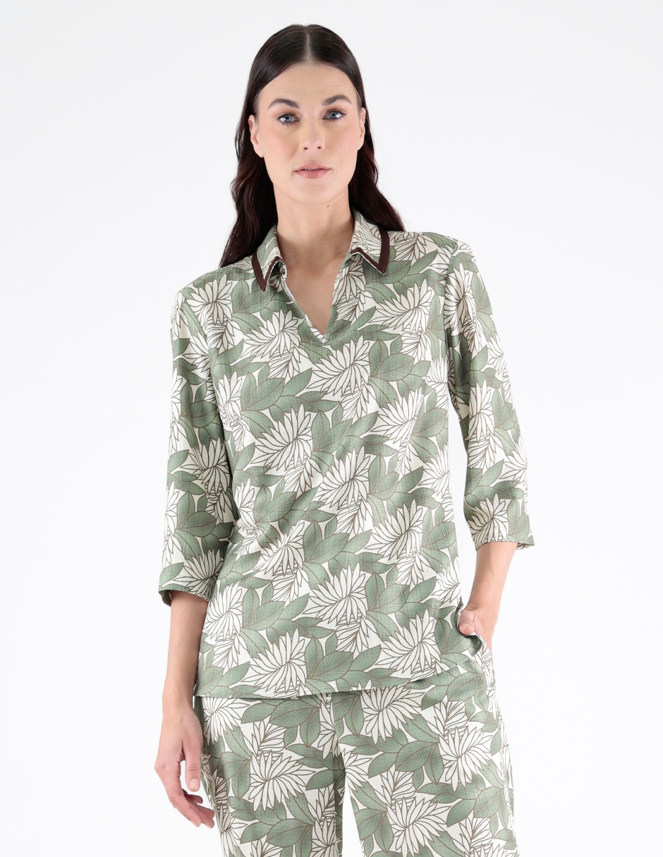 Blusa manga 3/4 para mujer Blusa manga 3/4 para mujer
