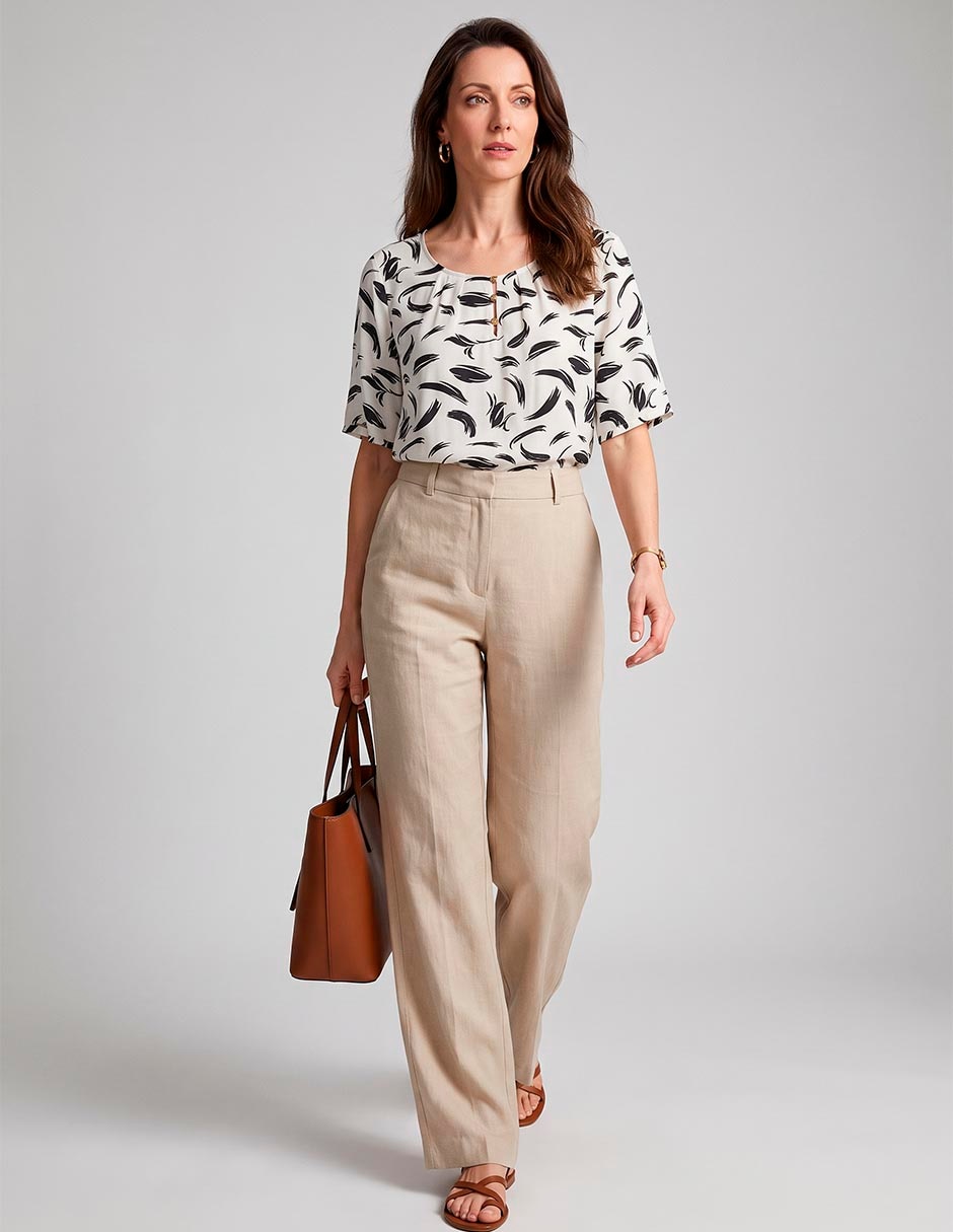 Blusa manga al codo para mujer