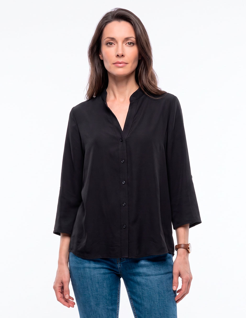Blusa camisera manga 3/4 para mujer Blusa camisera manga 3/4 para mujer