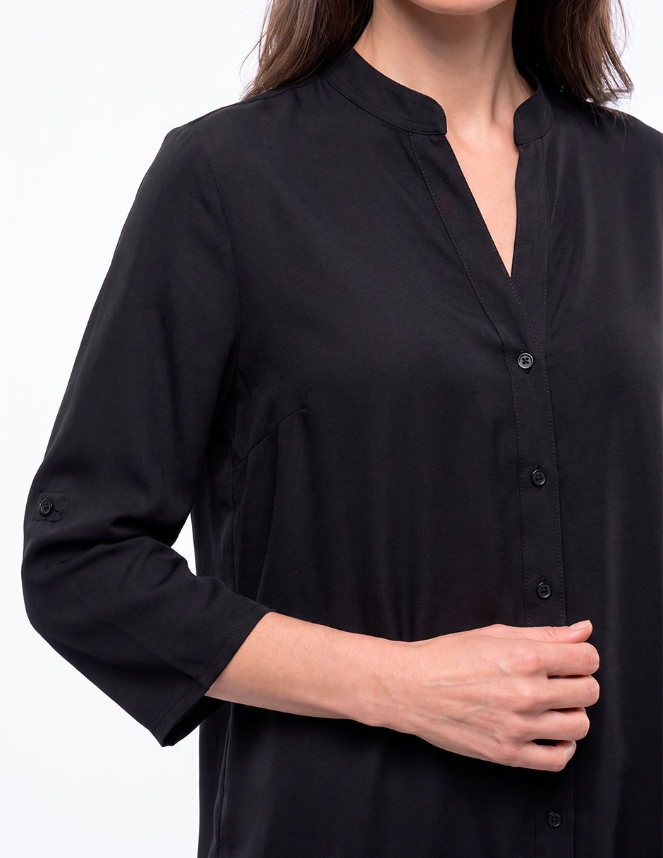 Blusa camisera manga 3/4 para mujer 2