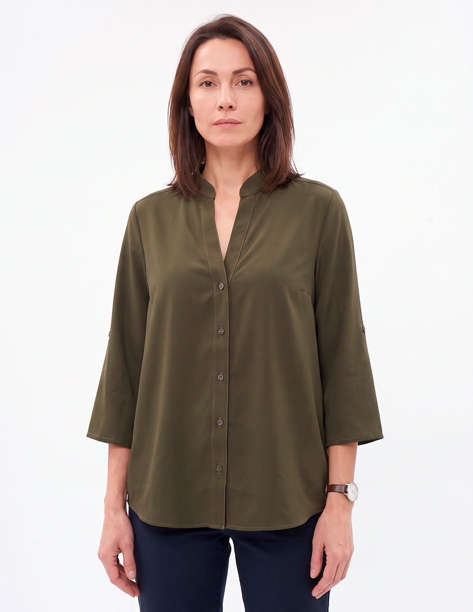 Blusa manga larga para mujer