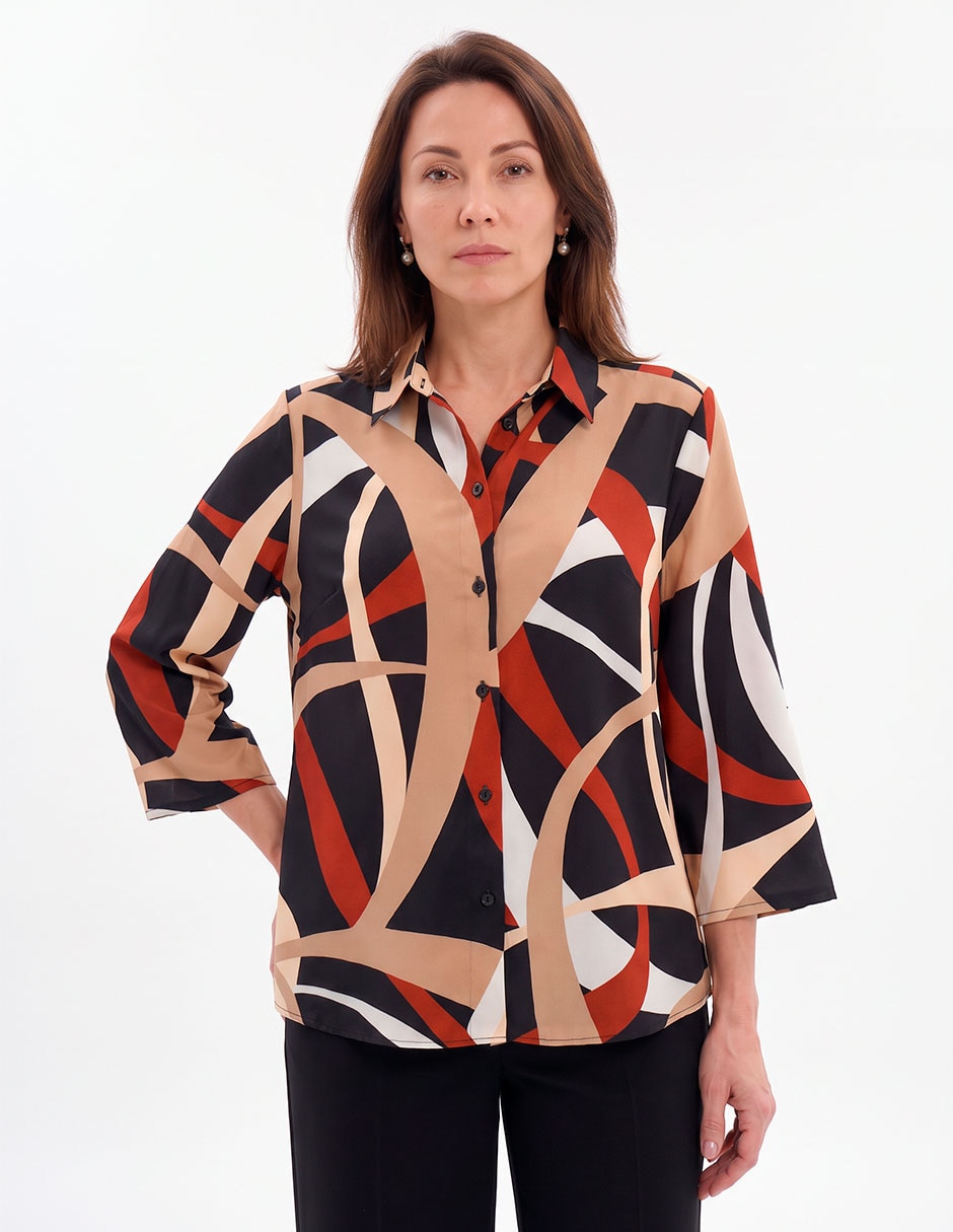 Blusa manga 3/4 para mujer